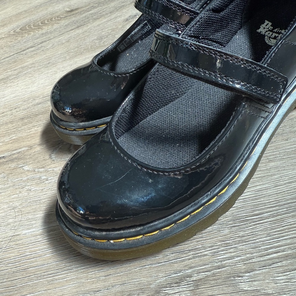 Dr. Martens Womens Maccy Black Patent Leather Mary Janes Size - Picture 5 of 7